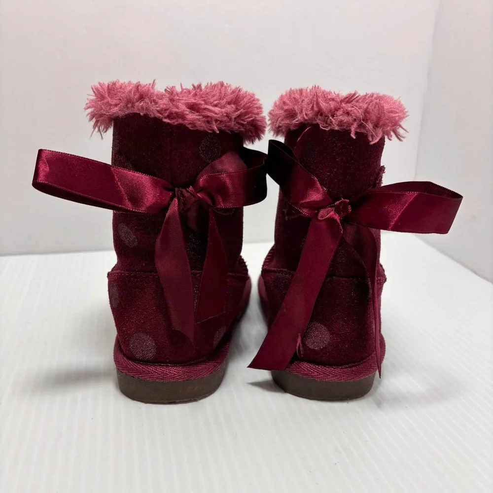 European Toddler Polka Dot purple Mini boots‎ Size 27